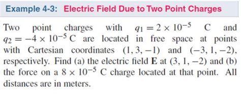 Solved Two Point Charges With Q12×10−5c And Q2−4×10−5c Are