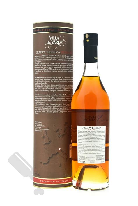 Villa De Varda Grappa Riserva Rum Cask Passion For Whisky