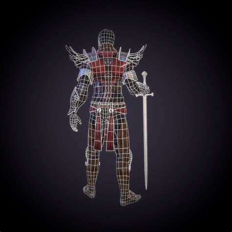 3d Model Character Warrior Vr Ar Low Poly Rigged Animated Cgtrader