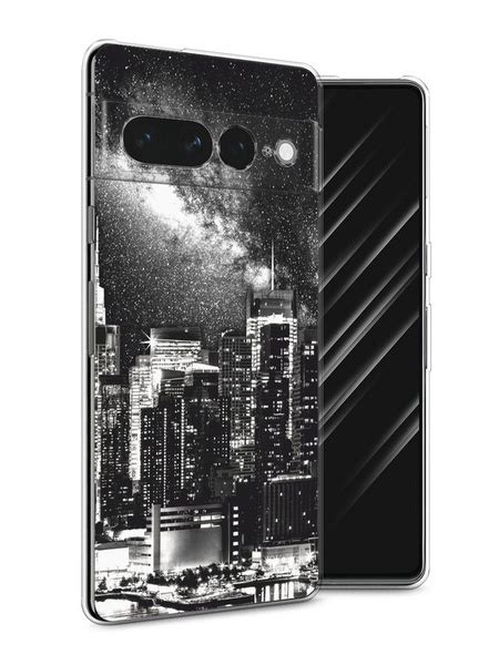 Силиконовый чехол на Google Pixel 7 Pro / Гугл Пиксель 7 Про - "Ночной ...