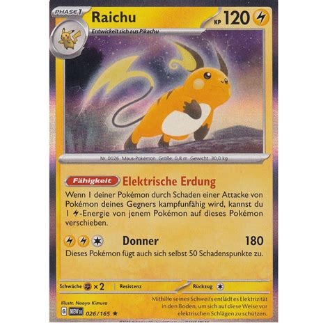 Raichu MEW 026 165 Deutsch HolonCardshop