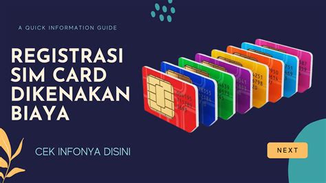 Resmi Berlakiu Registrasi Kartu Perdana Bakal Kena Biaya Rp1 000