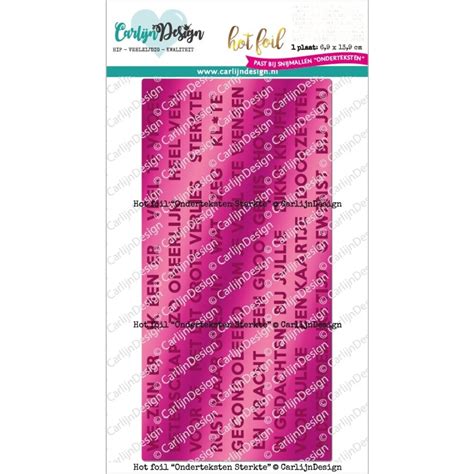 Hot Foil Plate Onderteksten Sterkte CDHF 0045 Craftlines B V