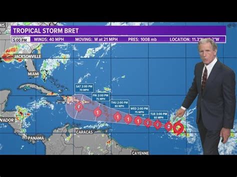 Local Weather Tropical Storm Bret Has Formed YouTube