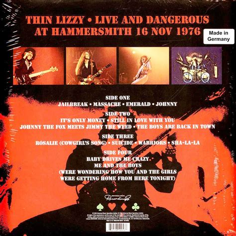 Thin Lizzy Hammersmith 15 11 1976 Record Store Day 2024 Vinyl Edition