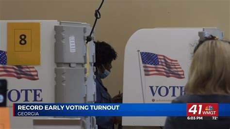 Georgia Breaks Early Voting Record Monday Youtube