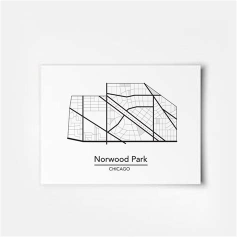 Norwood Park Chicago Neighborhood Map Thiscitymaps - Etsy