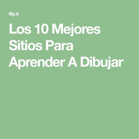 Los Mejores Sitios Para Aprender A Dibujar