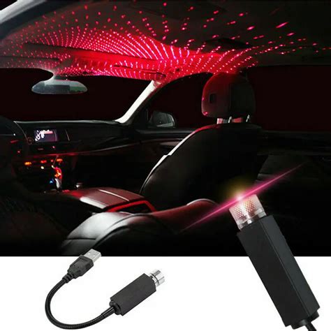 Mini Usb Led Para Techo De Coche Estrellas Luces Nocturnas Proyector