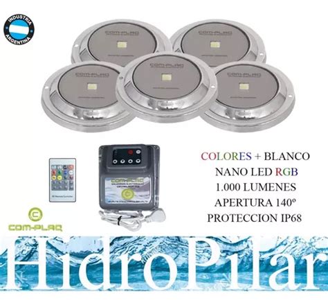 Luces P Pileta Complaq 5 Luces Rgb Trafo Control Hidropilar En Venta