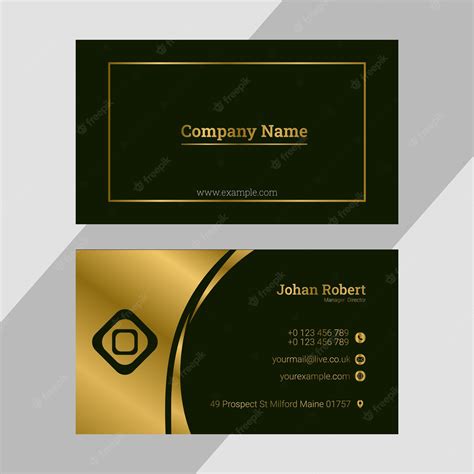 Premium Vector Modern Corporate Business Card Design