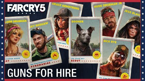 Far Cry 5 Character Trailer Reveals Seven Mercenary Companions