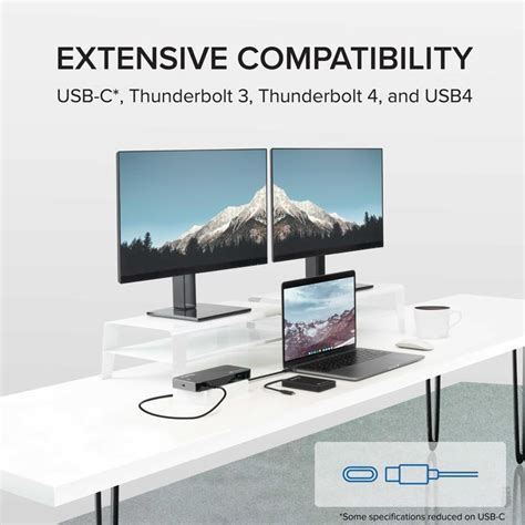 Plugable Thunderbolt And Usb C Dual Display Dock With W Host Char