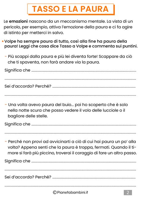 Schede Didattiche Sulle Emozioni Per La Scuola Primaria Pianetabambini It