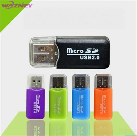 1000pcs High Speed Mini Micro Sd T Flash Tf Card Reader Usb 2 0 With Lid Adapter Memory Card