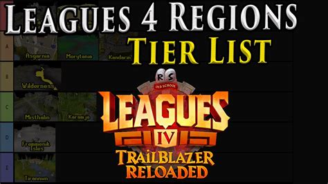 Leagues 4 Regions Tier List For Oldschool Runescape Youtube