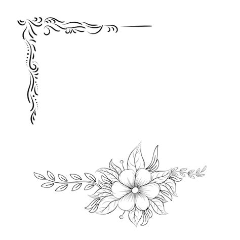 Simple Flower Designs For Pencil Drawing Borders Best Flower Site