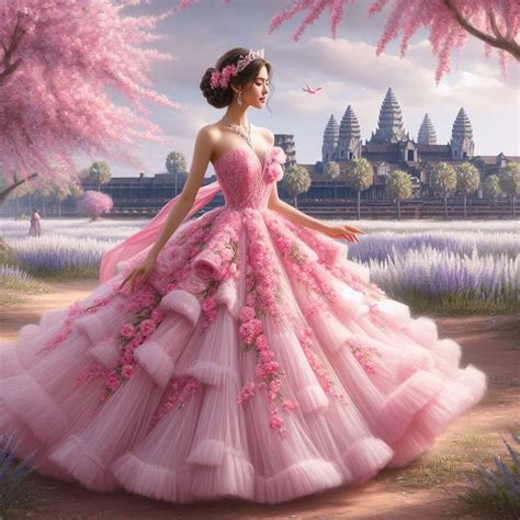 Tulle Ruffle Dress👗 👒👠created By អាណាចក្រសម្រស់ Beauty Empire 🇰🇭