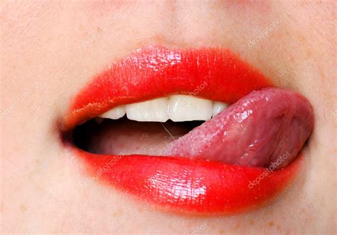 Close-up mouth and tongue — Stock Photo © valphoto #1223371