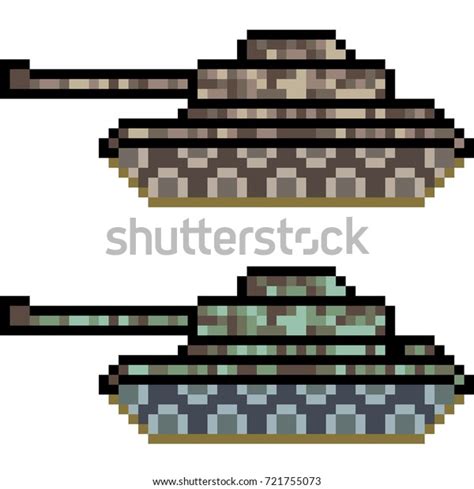 Vector Pixel Art Tank Isolated Stock Vector (Royalty Free) 721755073