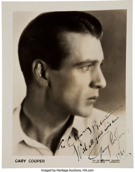 A Gary Cooper Signed Black and White Photograph, 1931.... Movie/TV | Lot #46115 | Heritage Auctions