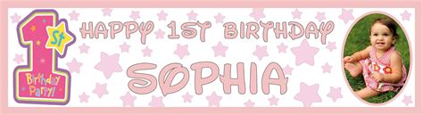 1st Birthday Party Banner 3 First Birthday Party Banners Personalised Party Banners €12