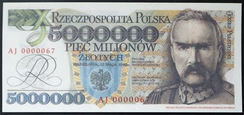 PRL 1995 5 MILIONÓW ZŁOTYCH KOPIA BANKNOTU 14191796236 Allegro pl