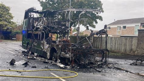 Bus Catches Fire On Way To Swavesey Village College Bbc News