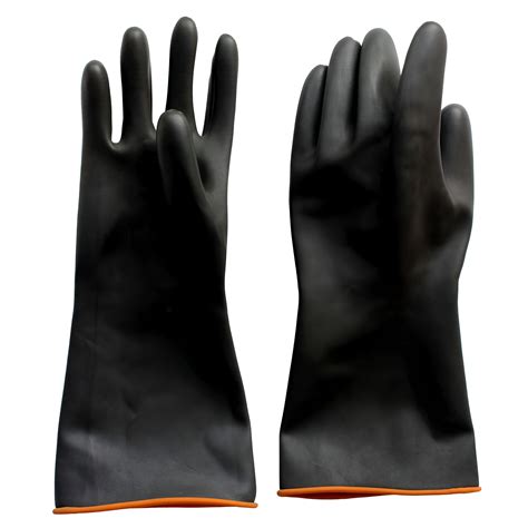 GJX Heavy Duty Unlined Butyl Rubber Gloves, Chemical Resistant Smooth