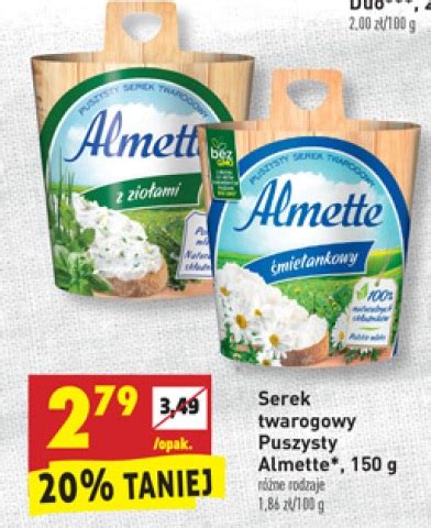 Archiwum Serek Twarogowy Puszysty Almette 150 G Biedronka 22 02