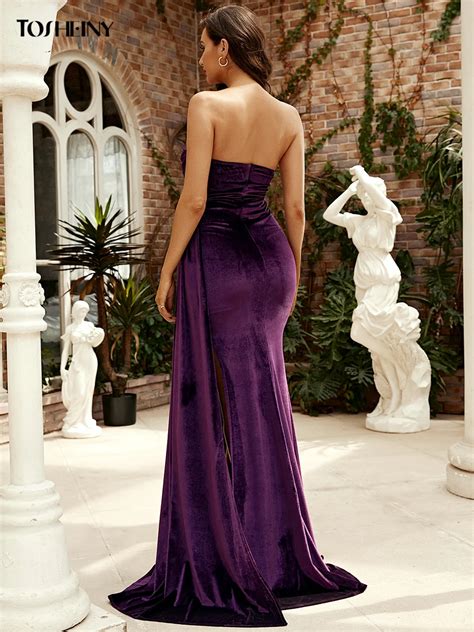 Dark Purple Evening Gowns