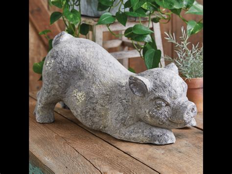 Playful Piglet Garden Statue - Etsy