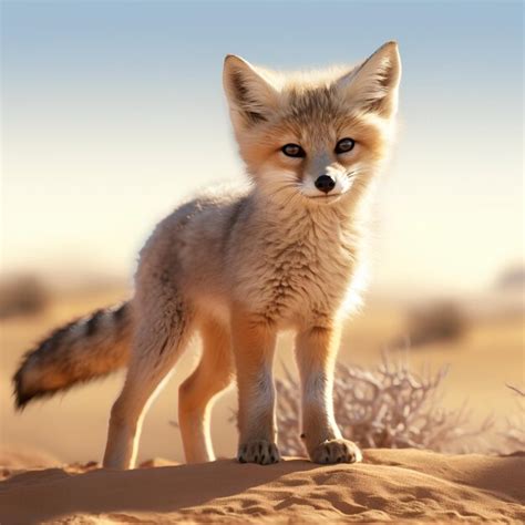 Premium Photo Kit Fox Standing On Rocky Desert Terrain