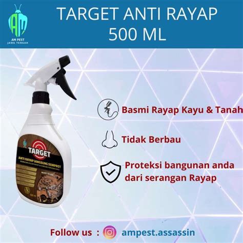 Jual TARGET Obat Pembasmi Rayap Kayu Dan Rayap Tanah Semprot 500 ML