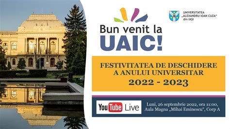 Festivitatea De Deschidere A Anului Universitar La Uaic Youtube