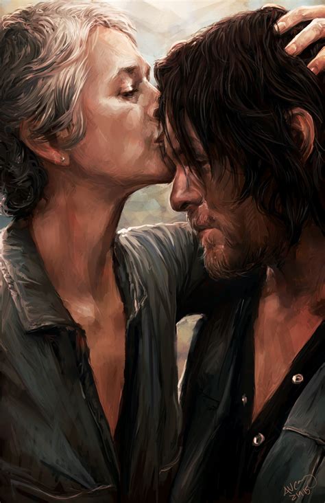 The Walking Dead Daryl And Carol Kiss