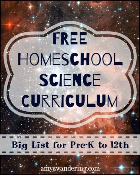 FREE Homeschool Science Curriculum (PreK to 12th)