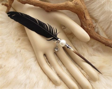 New Mini Quill Pen Pearl Ravens Wing Ink Dip Porcupine Etsy