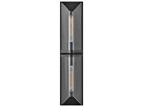 Hinkley Astoria 24 Tall 2 Light Black Oxide Glass Wall Sconce Hy50712bx