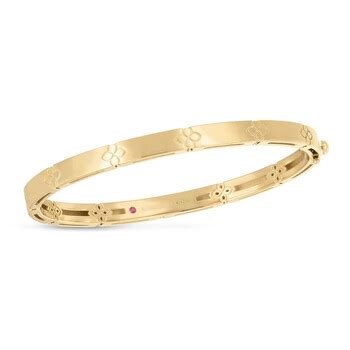 Roberto Coin Love In Verona Medium Width 18K Yellow Gold Bangle With