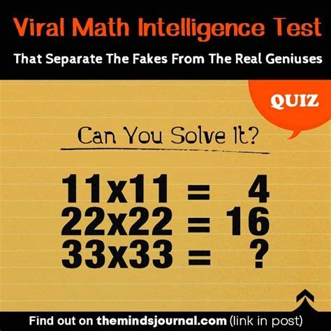 Viral Math Intelligence Tests That Separate The Fakes From The Real Geniuses Can You Solve It