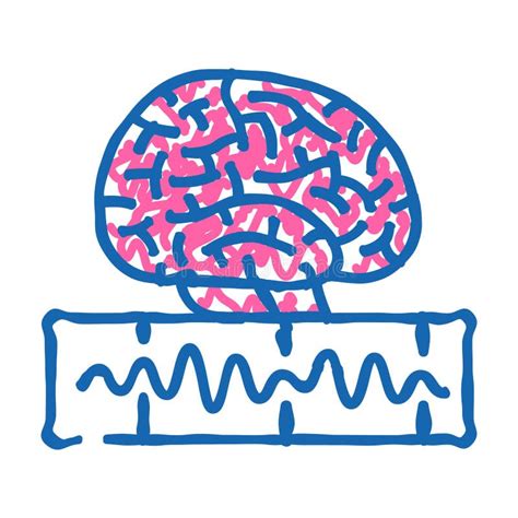 Brainwaves Neuroscience Neurology Icon Doodle Illustration Stock Vector