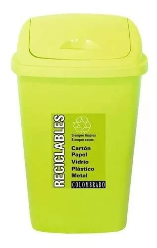 Tacho De Residuos Basura 25 Lts T Rebatible Colombraro