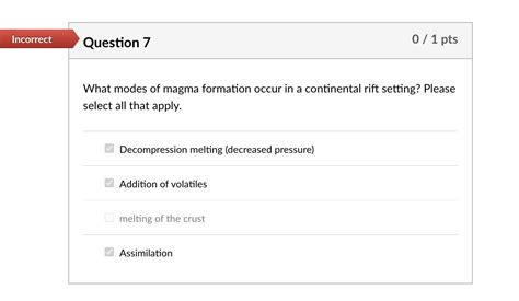 Solved What modes of magma formation occur in a continental | Chegg.com