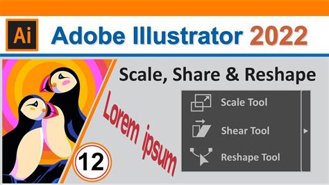 Adobe Illustrator Cc Scale Tool Shear Tool And Reshape Tool