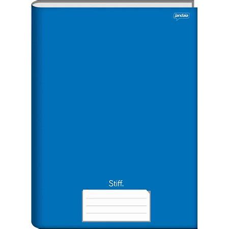 Caderno Brochura Stiff Azul Folhas Jandaia Papelaria Capital