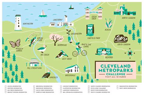 Cleveland Metroparks Challenge Map Free Period Press