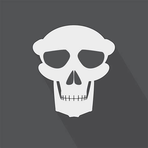 A spooky skull flat design on a gray background - Free stock photos ...