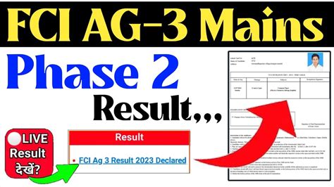 Fci Ag Mains Phase Result Fci Grade Lll Mains Result Fci Grade