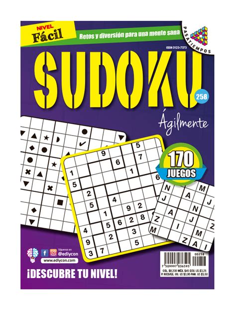 Ágilmente Sudoku Nivel Fácil Suscripción 12 entregas Revista